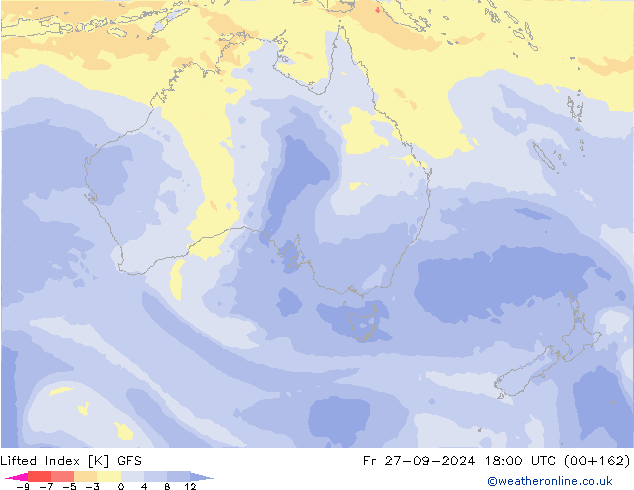 Lifted Index GFS Сентябрь 2024