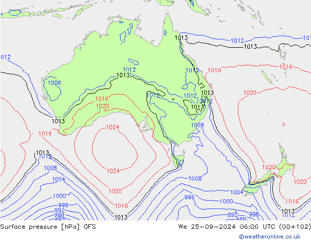 GFS: We 25.09.2024 06 UTC