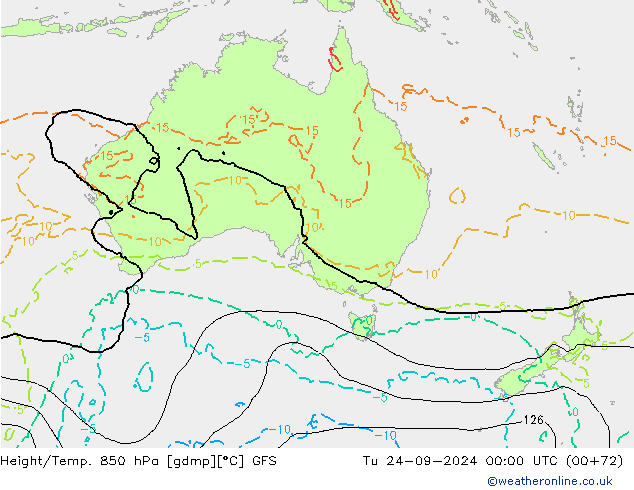 Z500/Rain (+SLP)/Z850 GFS Tu 24.09.2024 00 UTC