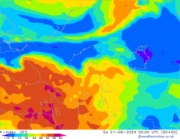 K-Index GFS So 21.09.2024 00 UTC