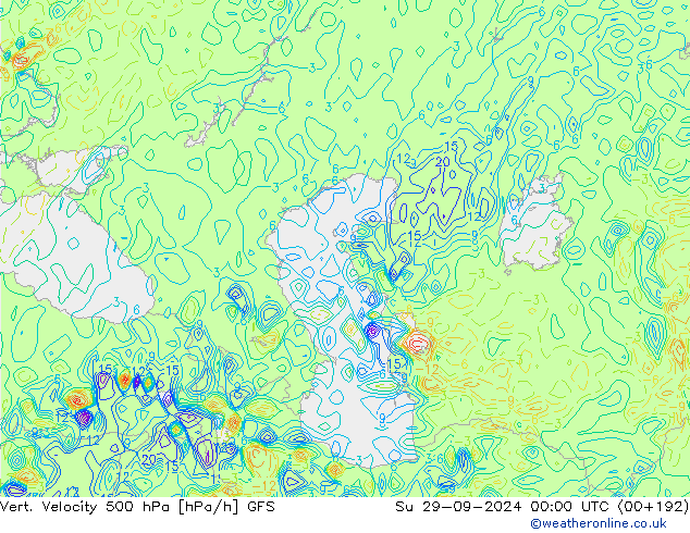 Vert. Velocity 500 hPa GFS  29.09.2024 00 UTC