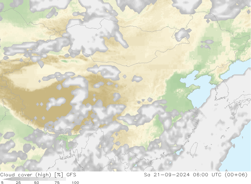 云 (中) GFS 星期六 21.09.2024 06 UTC