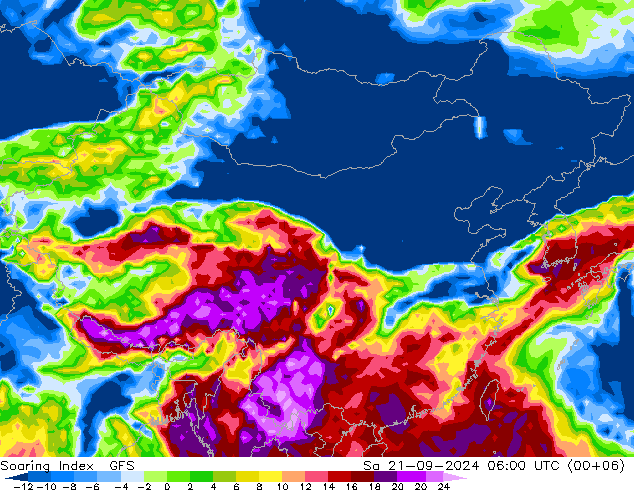 Yükselme İndeksi GFS Cts 21.09.2024 06 UTC