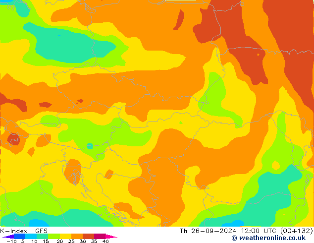 K-Index GFS Th 26.09.2024 12 UTC