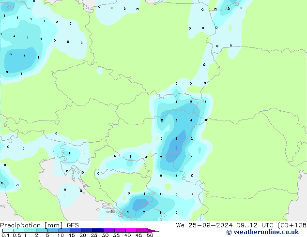 opad GFS śro. 25.09.2024 12 UTC