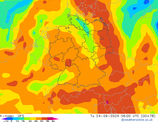 K-Index GFS Di 24.09.2024 06 UTC