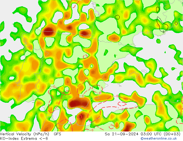 Convection-Index GFS Sa 21.09.2024 03 UTC