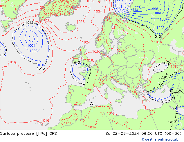 GFS: Su 22.09.2024 06 UTC