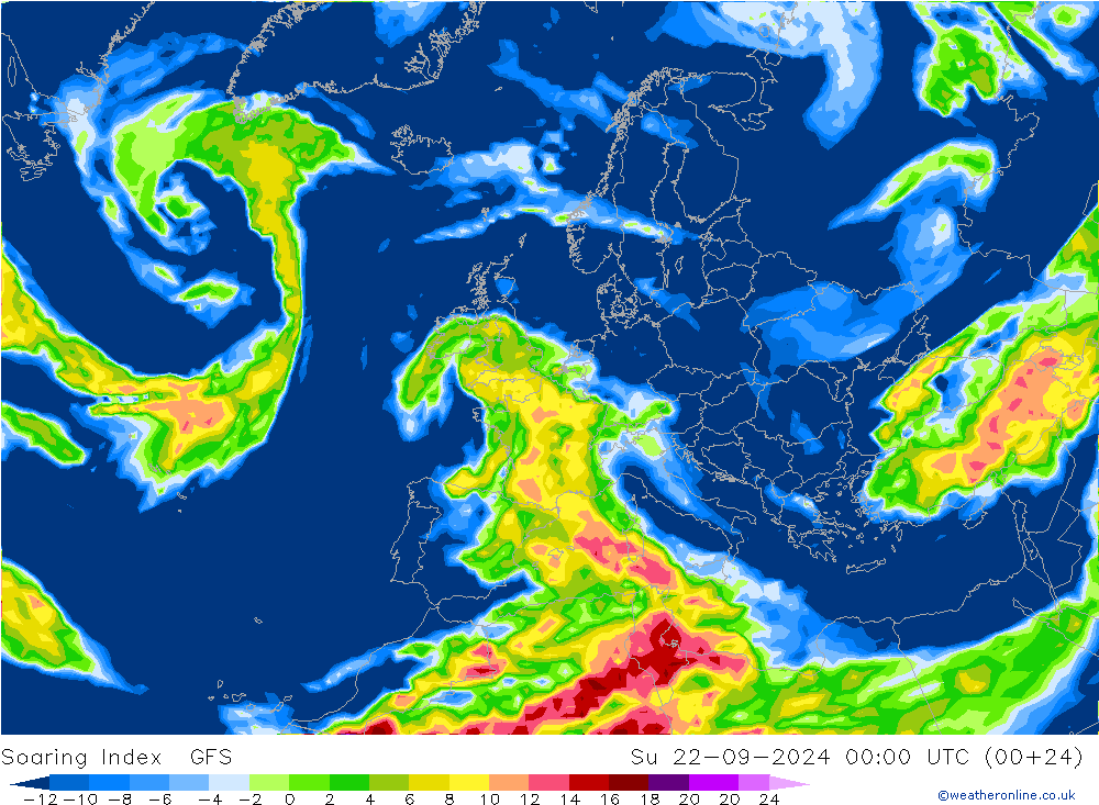 Soaring Index GFS So 22.09.2024 00 UTC