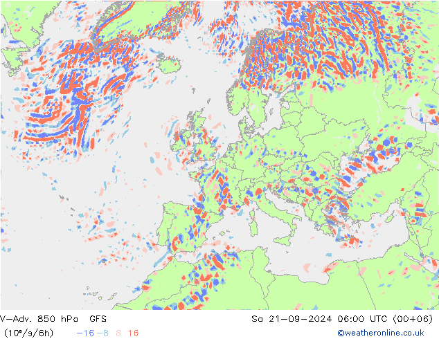 V-Adv. 850 hPa GFS Sa 21.09.2024 06 UTC