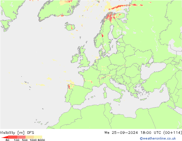 Visibility GFS We 25.09.2024 18 UTC