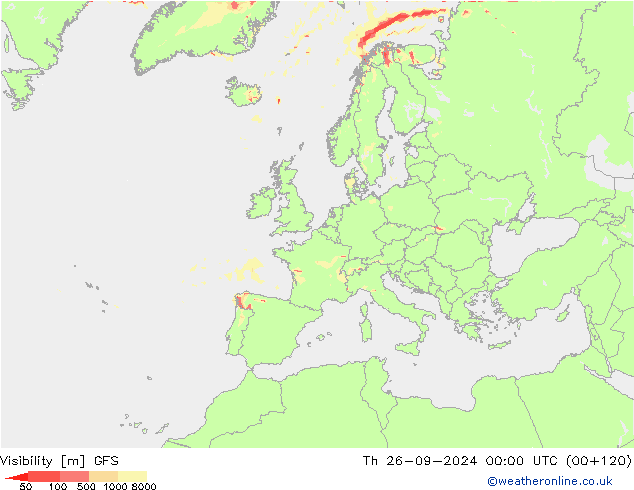 Zicht GFS do 26.09.2024 00 UTC