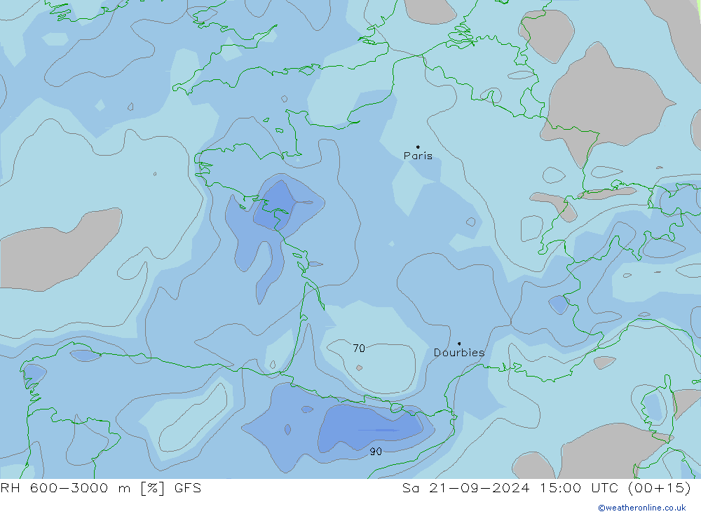 600-3000 m Nispi Nem GFS Eylül 2024