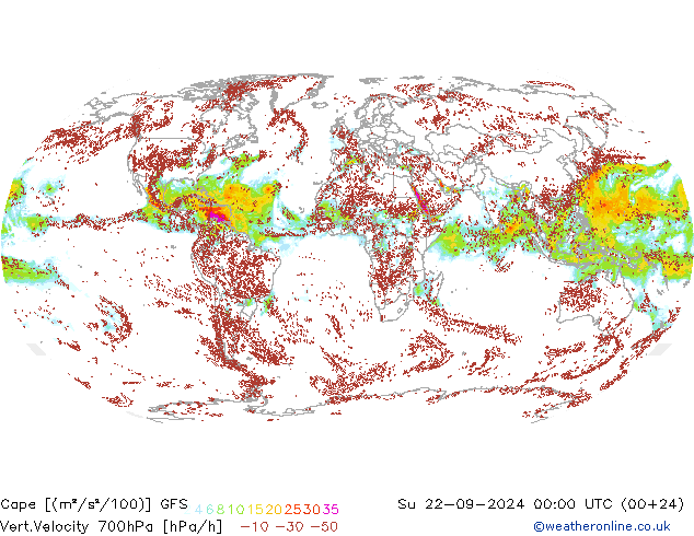 Cape GFS So 22.09.2024 00 UTC