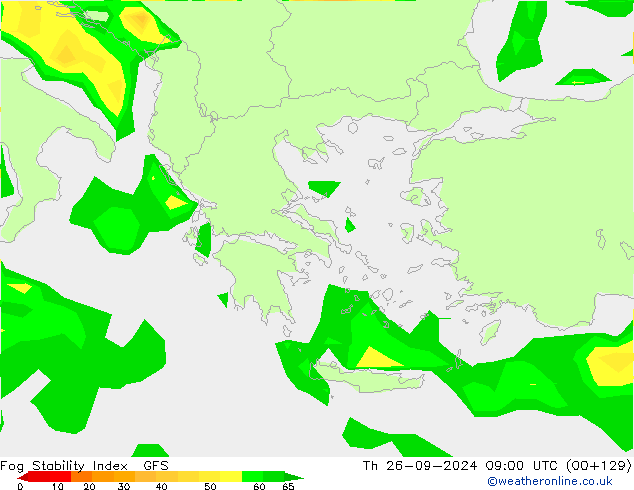 Fog Stability Index GFS Th 26.09.2024 09 UTC