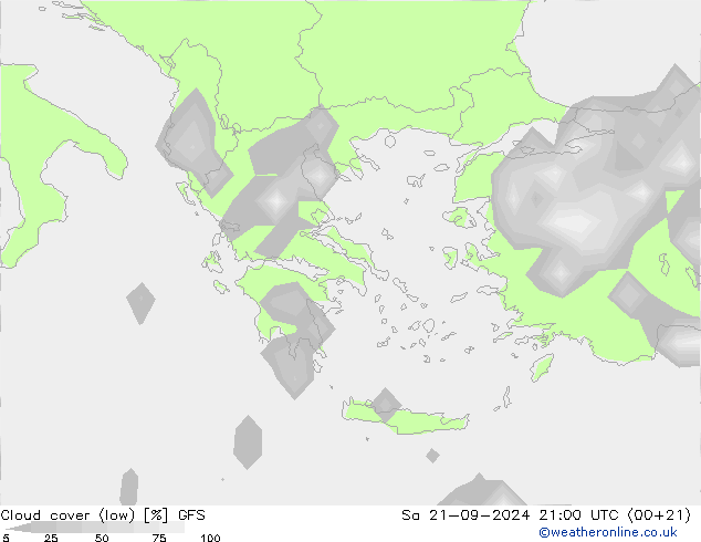 Bulutlar (düşük) GFS Cts 21.09.2024 21 UTC