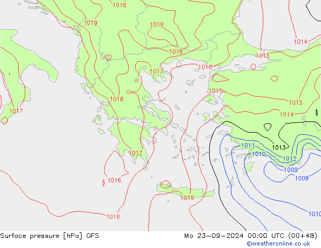 GFS: pon. 23.09.2024 00 UTC