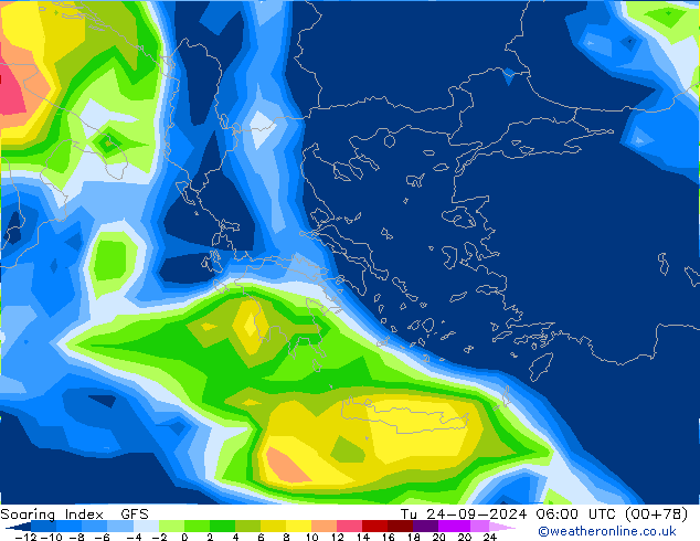 Soaring Index GFS вт 24.09.2024 06 UTC