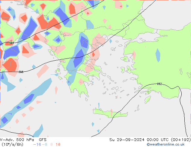 V-Adv. 500 hPa GFS Su 29.09.2024 00 UTC