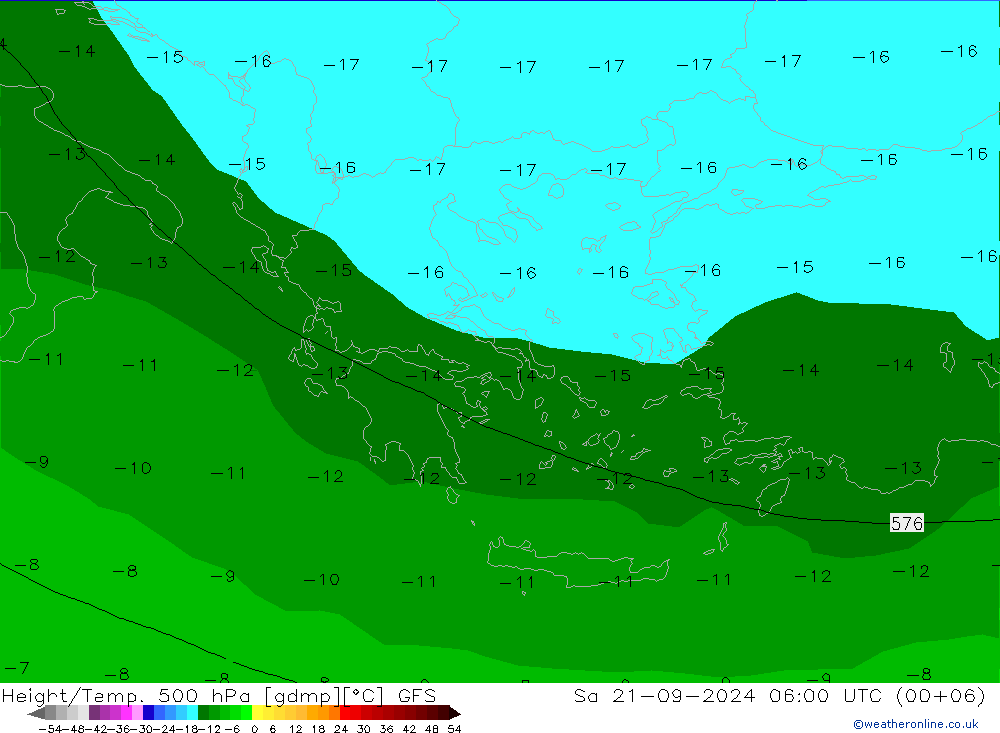 Z500/Rain (+SLP)/Z850 GFS sab 21.09.2024 06 UTC