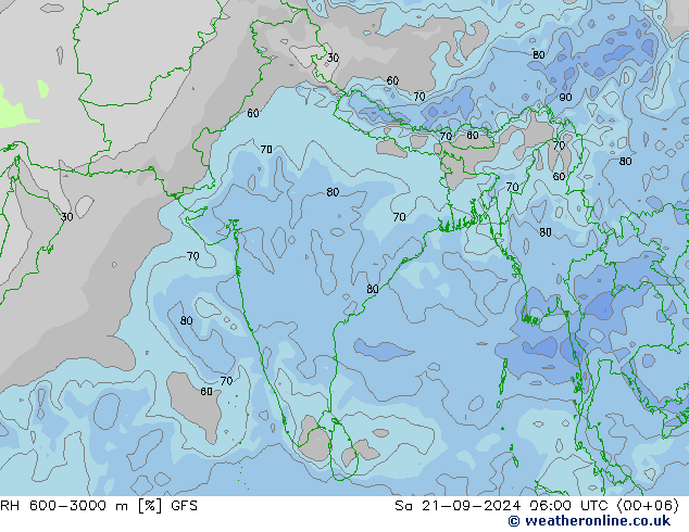 RV 600-3000 m GFS za 21.09.2024 06 UTC