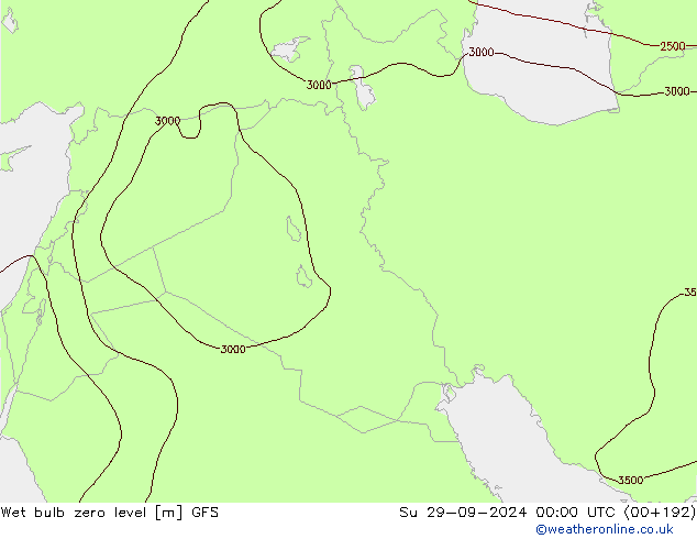 Wet bulb zero level GFS September 2024