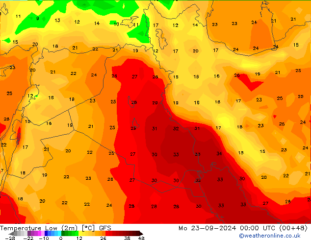 Min.  (2m) GFS  23.09.2024 00 UTC