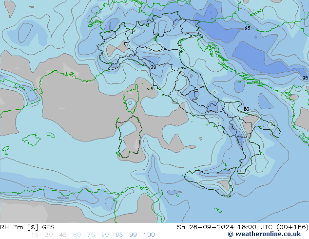 RV 2m GFS za 28.09.2024 18 UTC