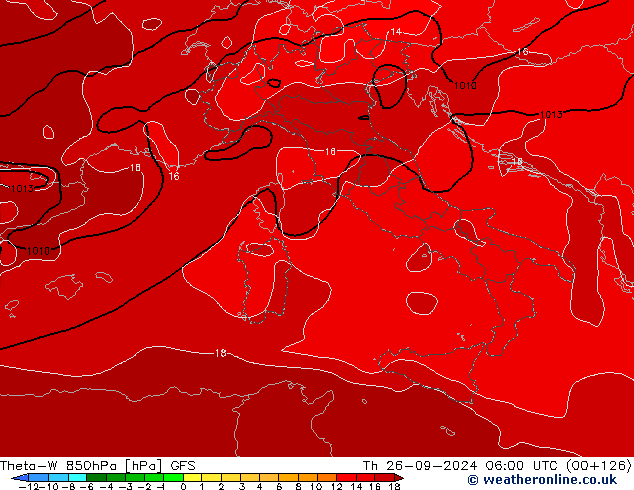 Theta-W 850hPa GFS Qui 26.09.2024 06 UTC