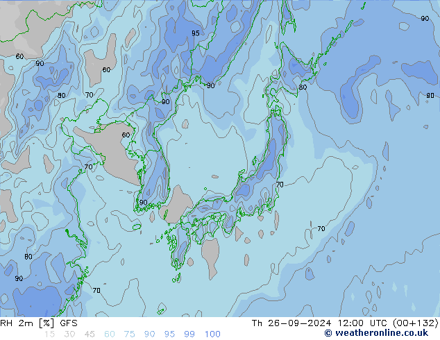 RH 2m GFS Th 26.09.2024 12 UTC