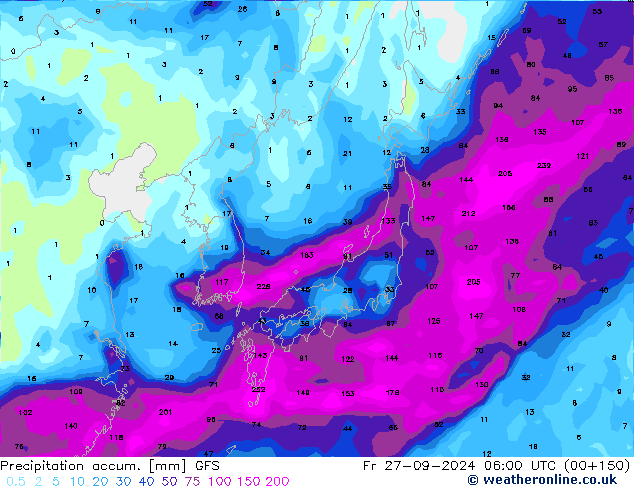 Nied. akkumuliert GFS Fr 27.09.2024 06 UTC