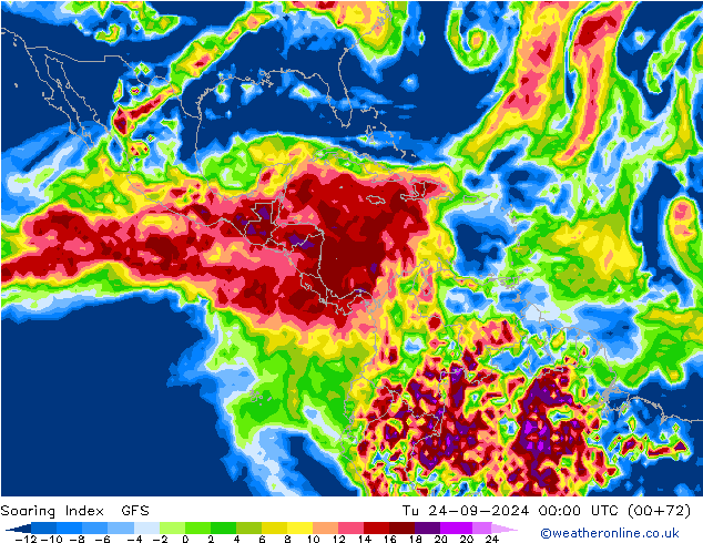 Soaring Index GFS Tu 24.09.2024 00 UTC