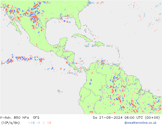 V-Adv. 850 hPa GFS Sa 21.09.2024 06 UTC