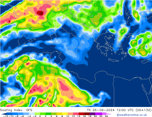 Soaring Index GFS do 26.09.2024 12 UTC