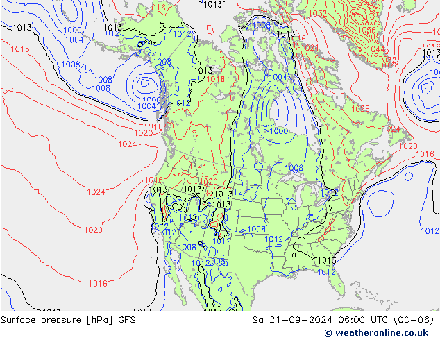 ciśnienie GFS so. 21.09.2024 06 UTC