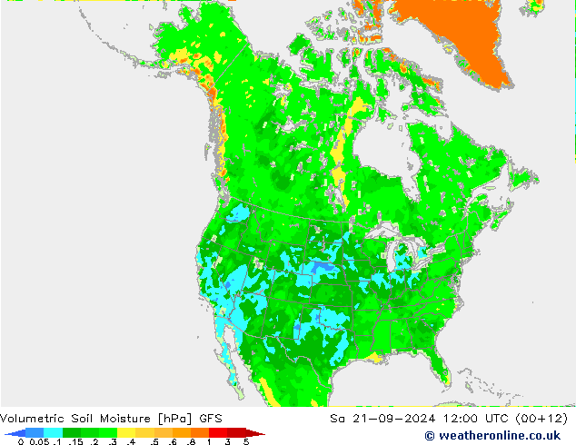 Wassergehalt GFS Sa 21.09.2024 12 UTC