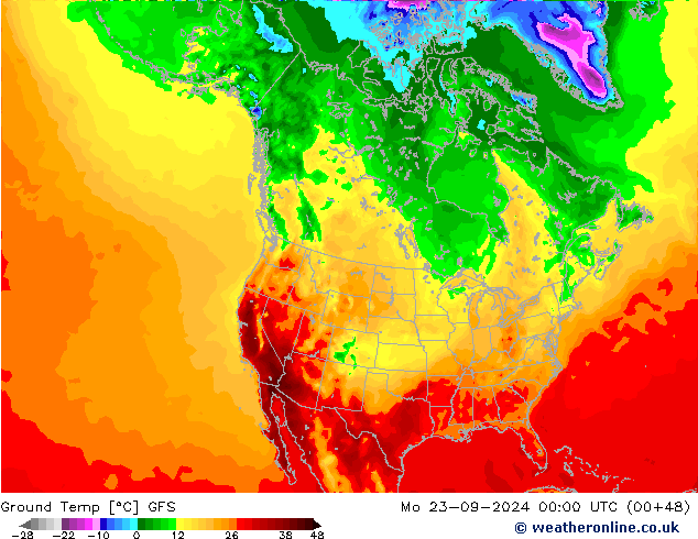 Bodentemperatur GFS Mo 23.09.2024 00 UTC