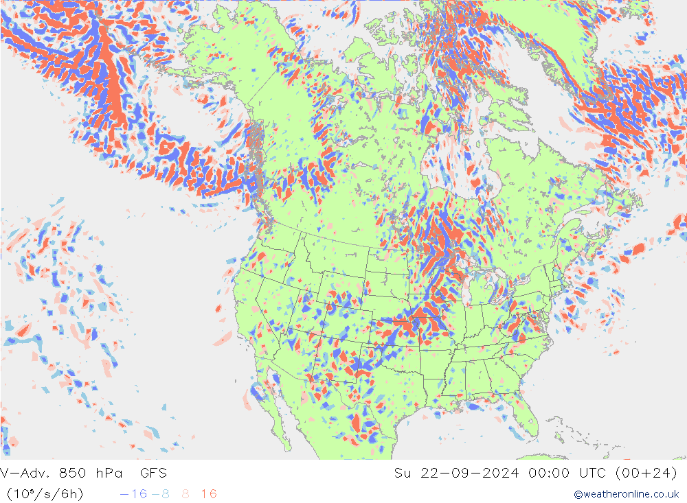 V-Adv. 850 hPa GFS September 2024