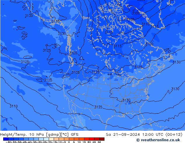 Height/Temp. 10 hPa GFS Sáb 21.09.2024 12 UTC