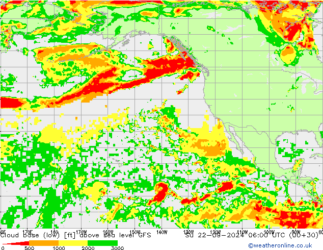 Cloud base (low) GFS Ne 22.09.2024 06 UTC