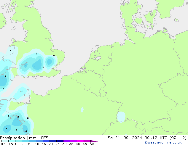 Niederschlag GFS Sa 21.09.2024 12 UTC