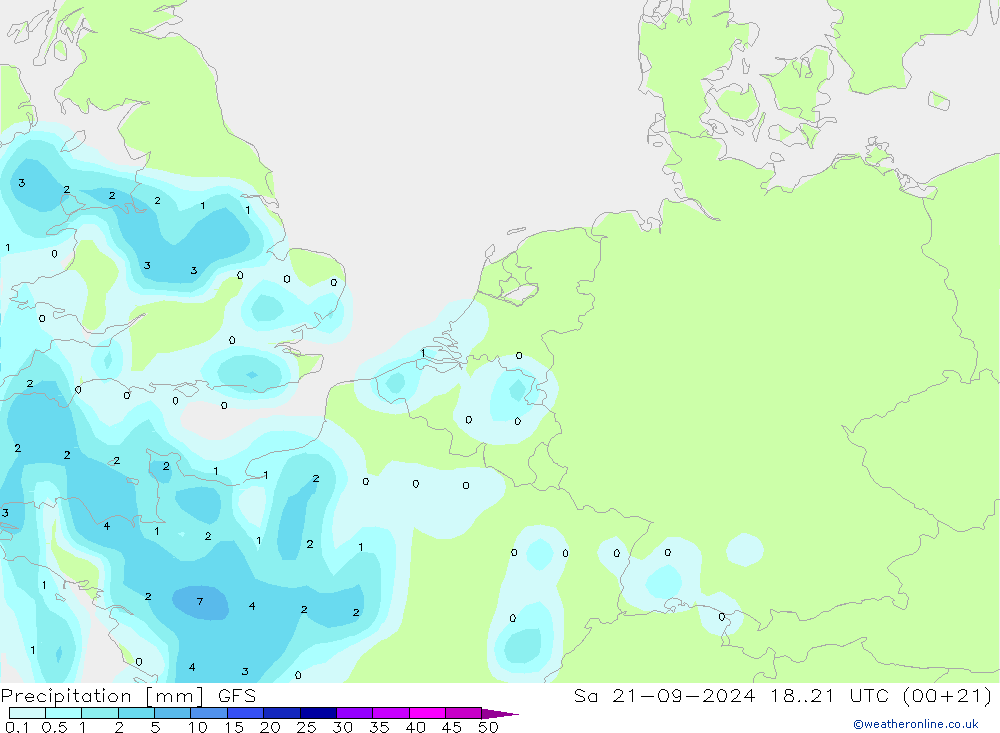 Yağış GFS Cts 21.09.2024 21 UTC