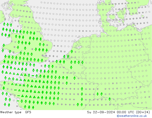 rodzaj opadu GFS nie. 22.09.2024 00 UTC