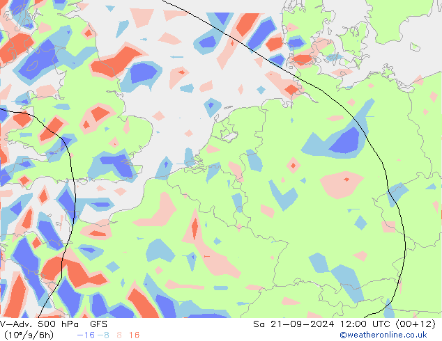 V-Adv. 500 hPa GFS Sa 21.09.2024 12 UTC