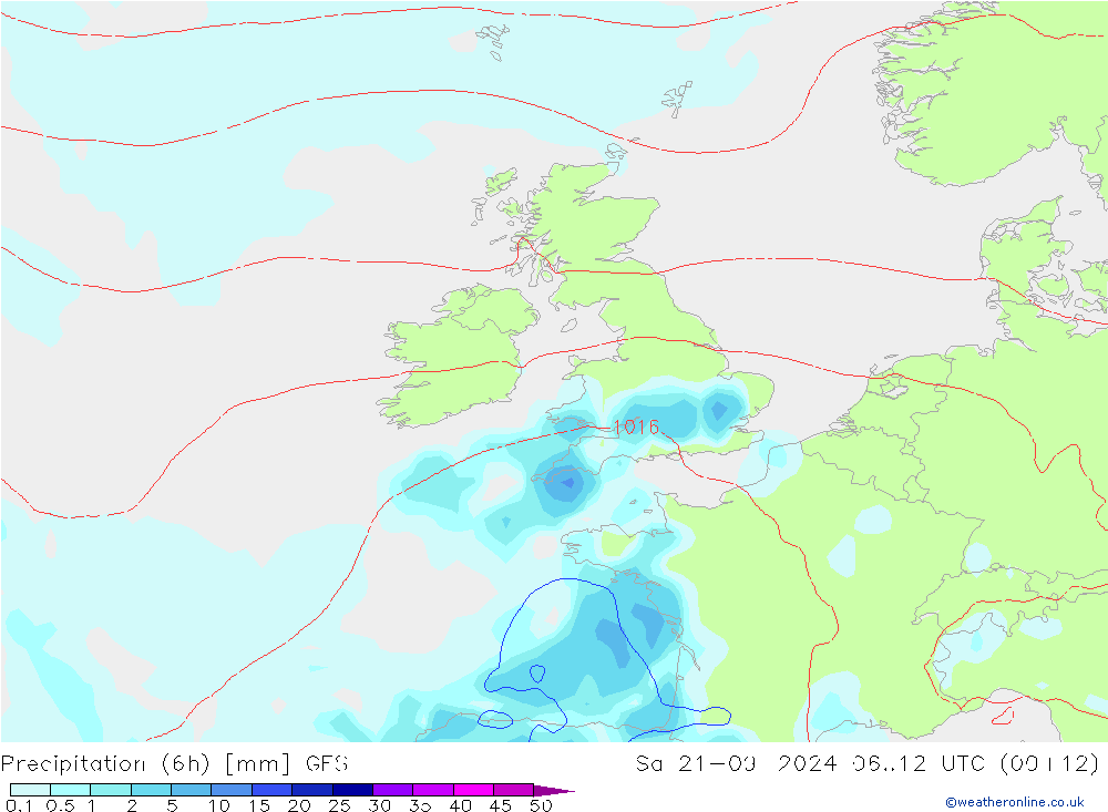 Z500/Rain (+SLP)/Z850 GFS So 21.09.2024 12 UTC