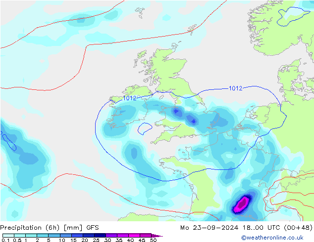 Precipitazione (6h) GFS Settembre 2024