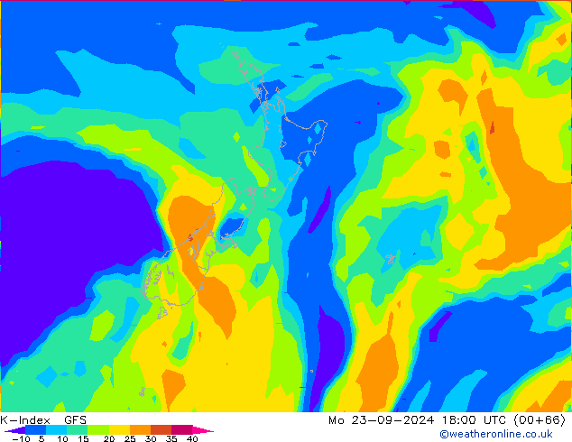 K-Index GFS Mo 23.09.2024 18 UTC