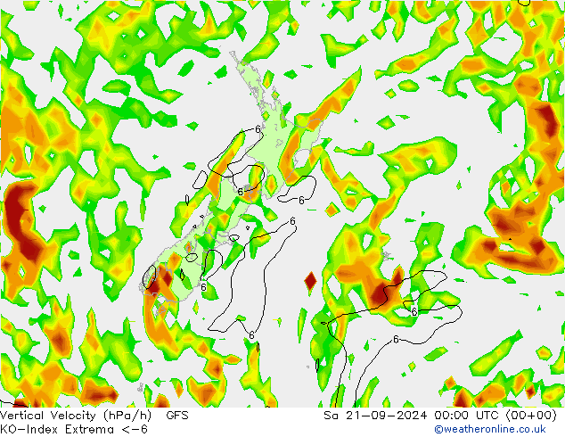 Convection-Index GFS сб 21.09.2024 00 UTC