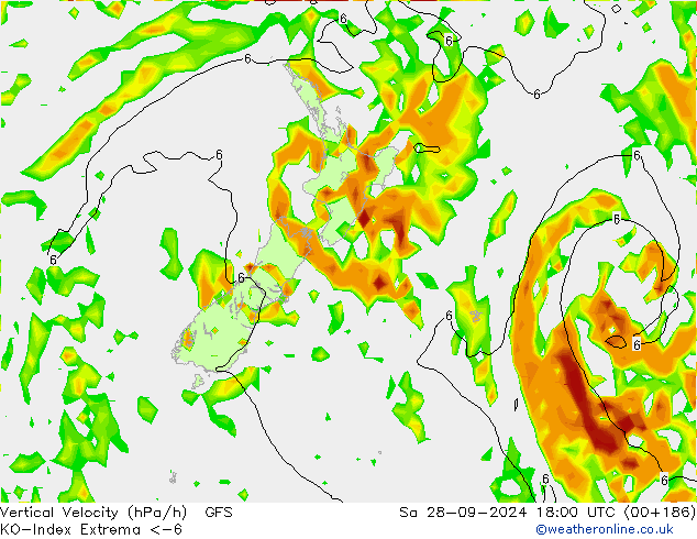 Convectie-Index GFS za 28.09.2024 18 UTC