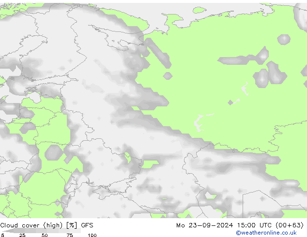 облака (средний) GFS пн 23.09.2024 15 UTC